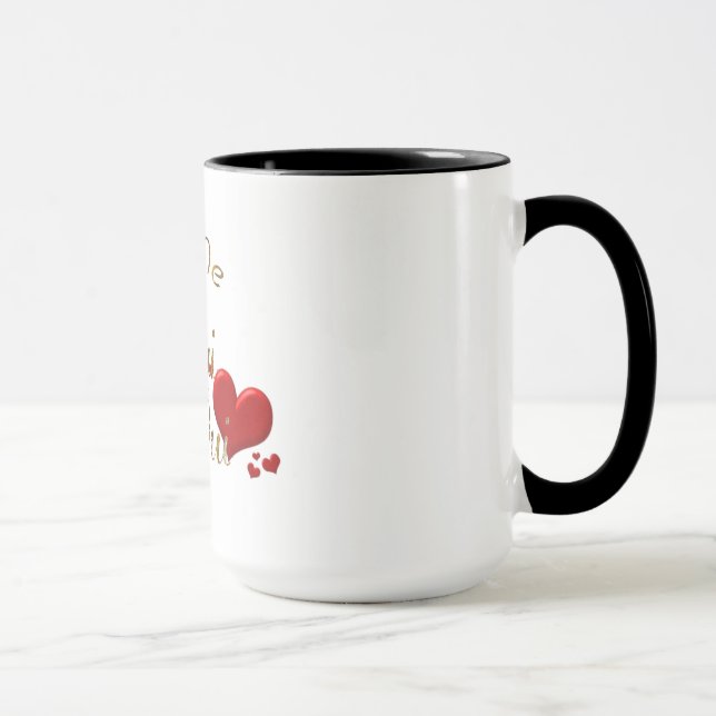you me oui oui  french lovers cute chic coffee mug (Right)