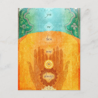 You Me Then Now Us Always Postcard