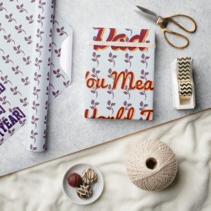 You Mean The World To Me Personalised Family Gift Wrapping Paper