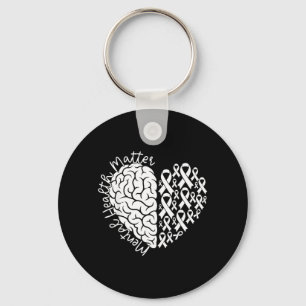 You Mental Health Awareness Inspirational Ribbon Key Ring