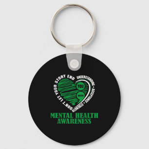 You mental health awareness support positivity key ring