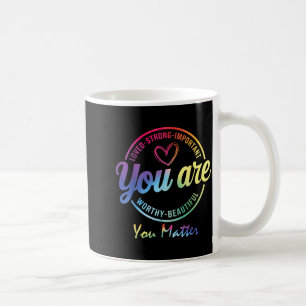 You Mental Health Awareness Tie Dye Counsellor Coffee Mug