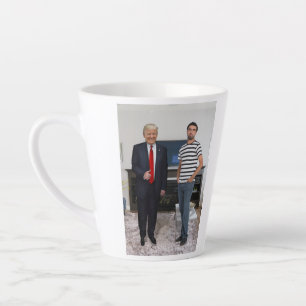 You Met President Donald Trump   Add Your Photo Latte Mug