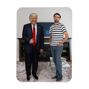 You Met President Donald Trump   Add Your Photo Magnet