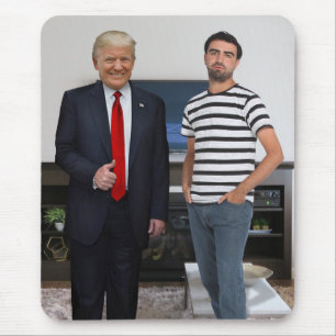 You Met President Donald Trump   Add Your Photo Mouse Pad