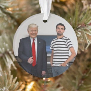 You Met President Donald Trump Add Your Photo Ornament