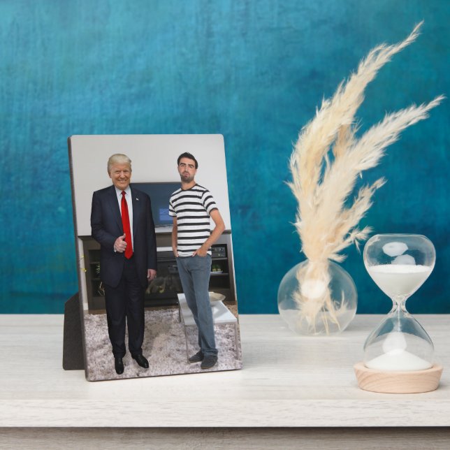 You Met President Donald Trump | Add Your Photo Plaque (Side)