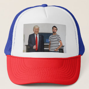 You Met President Donald Trump   Add Your Photo Trucker Hat
