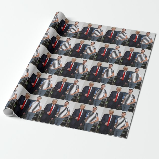 You Met President Donald Trump | Add Your Photo Wrapping Paper (Unrolled)