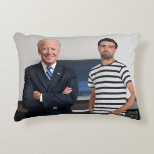 You Met President Joe Biden   Add Your Photo Decorative Cushion