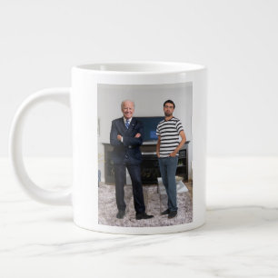 You Met President Joe Biden   Add Your Photo Large Coffee Mug