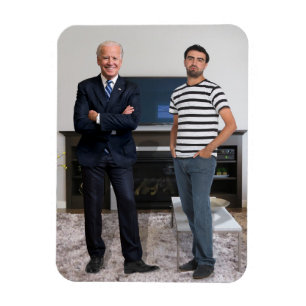 You Met President Joe Biden   Add Your Photo Magnet