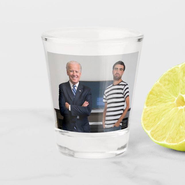 You Met President Joe Biden | Add Your Photo Shot Glass (Front)