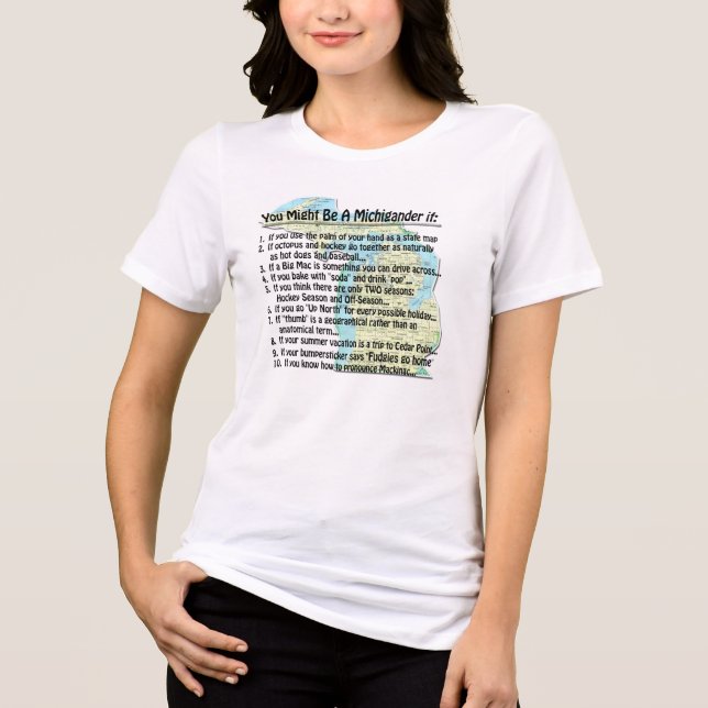 You Might Be A Michigander if: Tri-Blend Shirt (Front)
