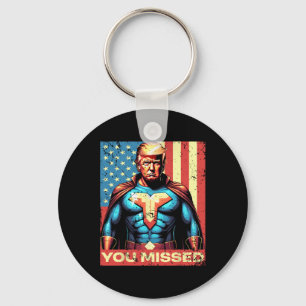 You Missed Trump Superhero Bulletproof American Fl Key Ring