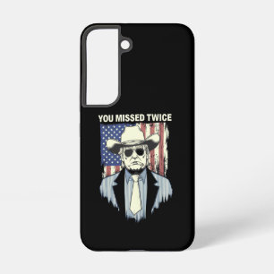 You Missed Twice Western Trump Cowboy Trump 2024 Samsung Galaxy Case