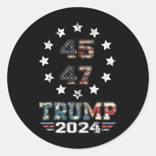You Missed Twice Western Trump Cowboy Trump 2025 U Classic Round Sticker