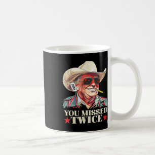 You Missed Twice Western Trump Cowboy Trump 2025 U Coffee Mug