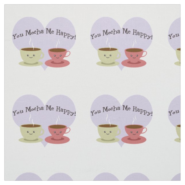 You Mocha Me Happy Fabric (Swatch)