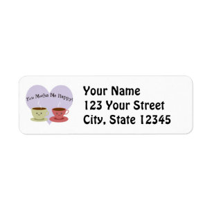 You Mocha Me Happy Return Address Label