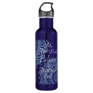 You must believe in yourself Mandala Dark blue 710 Ml Water Bottle