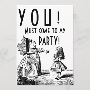YOU! Must come to my PARTY! (Red Queen & Alice) Invitation