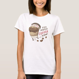 You Need Coffee Now Illustration T-Shirt