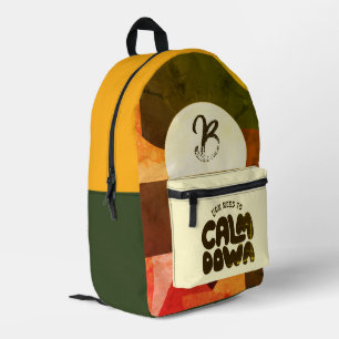 You Need to Calm Down Geometric Abstract Modern Printed Backpack