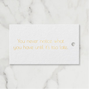 You Never Notice Foil Gift Tag