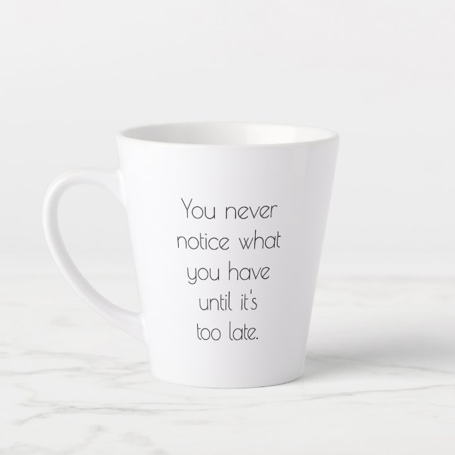You Never Notice Latte Mug (Left)