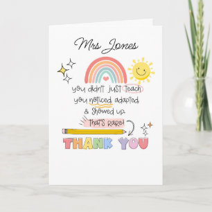 You Noticed Teacher Thank You SENCO SEN teacher Card