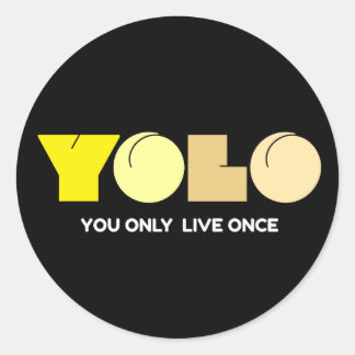 You only live once YOLO Classic Round Sticker