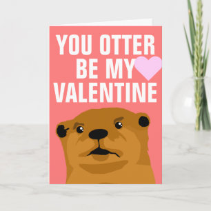 You Otter Be My Valentine Holiday Card