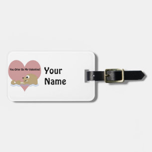 You Otter Be My Valentine Luggage Tag