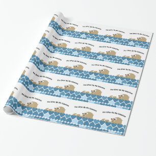 You Otter Be My Valentine with Hearts Wrapping Paper
