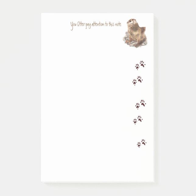 You Otter pay attention to this Note Cute Otter (Front)
