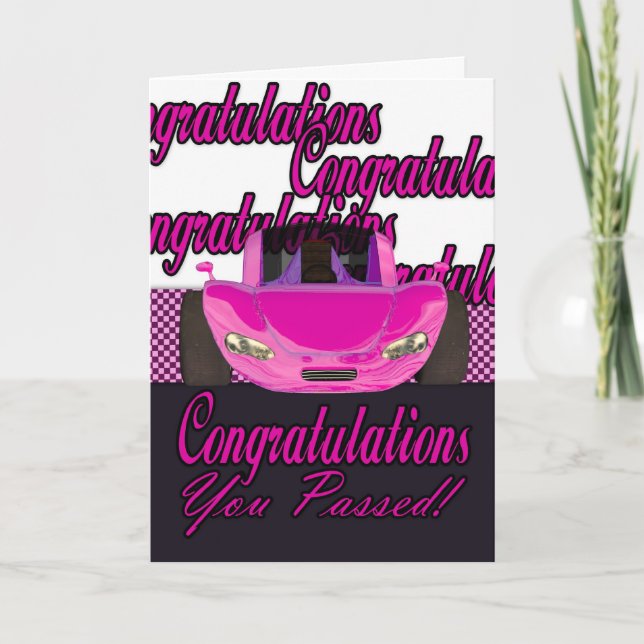 You Passed Congratulations passed driving test Card (Front)