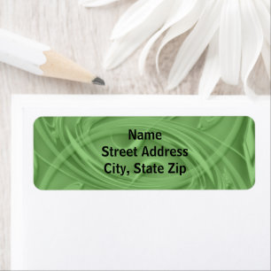 You Personalise Curls Over Green Background Return Address Label