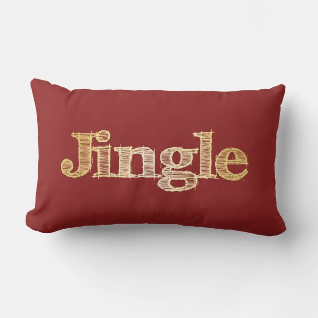 You Pick the Colour Christmas Jingle Bells Pillow (Front)