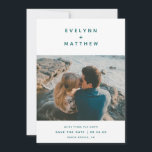 You Plus Me | Simple Modern Names | Teal Save The Date<br><div class="desc">These minimalist Save the Date cards feature the couple's names in modern sans serif font,  with a little plus sign in between. The back of the card contains a matching plus sign pattern. Background and text colours can be customised to any colour you'd like!</div>