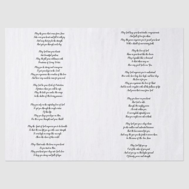 You Prayers Decoupage Tissue Paper (Front)