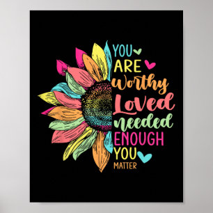 You Problem Be Kind Flower Self Care Mental Health Poster
