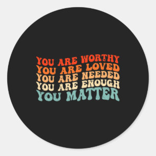 You Problem Kindness Be Kind Groovy Mental Health Classic Round Sticker