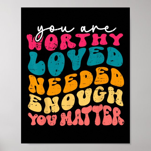 You Problem Kindness Be Kind Groovy Mental Health  Poster (Front)