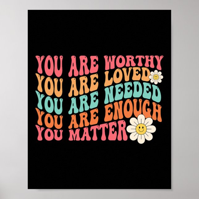 You Problem Kindness Be Kind Groovy Mental Health  Poster (Front)