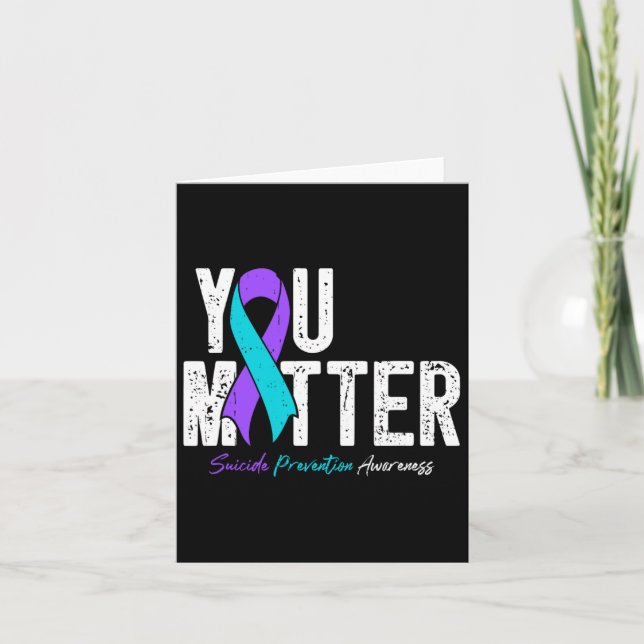 You Problem Mental Health Suicide Prevention Aware Card (Front)