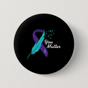 You Problem Ribbon Suicide Awareness Mental Health 6 Cm Round Badge