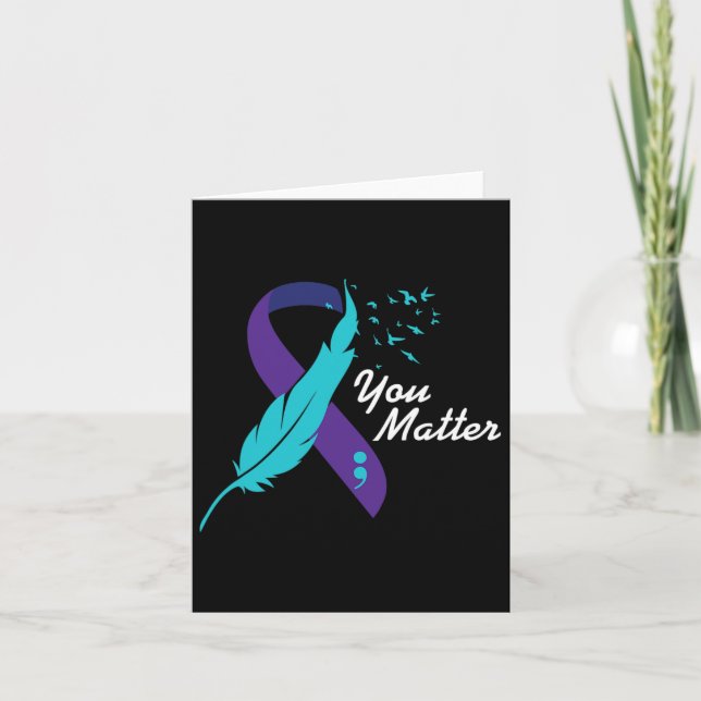 You Problem Ribbon Suicide Awareness Mental Health Card (Front)