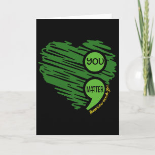 You Problem Semicolon Heart Retro Mental Health Aw Card