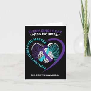 You Problem Semicolon Sister Suicide Prevention Aw Card